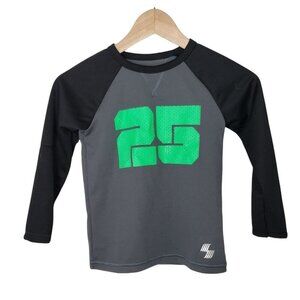 The Children's Place Active Raglan Athletic Jersey Number 25 Gray Black  Boys 5T